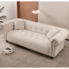 WKS12 Vintage medieval style sofa, white, complete only need to install feet can use it, with 2 throw pillows