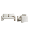 60"Corduroy Fabric Sofa with 33" Single Sofa, Modern Sofa with Support Pillow, for Apartment, Office, Living Room & Bedroom