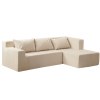 (Video)Compressed Modern Modular Sectional Sofa, L-Shaped Couch Minimalist 2 Pieces Cloud Couch foam Sofa with Pillows for Living Room Apartment, No A