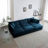 Comfortable Deep Seat Reversible Modular 6 Seater Sectional Super Soft Sofa U Shaped Sectional Couch with 3 Ottomans, 3 Toss Pillows and 2 Arm Pillows