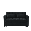Sleeper Sofa, Convertible Sofa, Recliner, Bed, 3-in-1, 3-Position Adjustable Backrest, 2-Seater Sectional, Two Side Pockets, 2 Pillows for Living Room