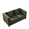 60Inch Oversized 2 Seater Sectional Sofa, Living Room Comfort Fabric Sectional Sofa-Deep Seating Sectional Sofa, Soft Sitting with 2 Pillows for Livin