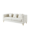 81 Inch Oversized 3 Seater Sectional Sofa, Living Room Comfort Fabric Sectional Sofa - Deep Seating Sectional Sofa, Soft Sitting with 3 Pillows for Li