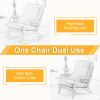 100*65*101cm High Back Belt Waist Pillow Log Color Solid Wood Armrest Backrest Seat Frame Iron Frame Indoor Rocking Chair/armchair dual use Dark Gray