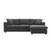 [VIDEO provided] [New] 100.4*64.6" Modern Sectional Sofa,L-shaped Couch Set with 2 Free pillows,4-seat Polyester Fabric Couch Set with Convertible Ott