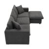 [VIDEO provided] [New] 100.4*64.6" Modern Sectional Sofa,L-shaped Couch Set with 2 Free pillows,4-seat Polyester Fabric Couch Set with Convertible Ott