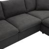[VIDEO provided] [New] 100.4*64.6" Modern Sectional Sofa,L-shaped Couch Set with 2 Free pillows,4-seat Polyester Fabric Couch Set with Convertible Ott