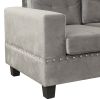 105" Modern Sectional Sofa with Storage Ottoman, L-Shape Couch with 2 Pillows and Cup Holder,Sectional Sofa with Reversible Chaise for Living Room,Gra