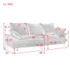 [video] MH" 88.5 Modern Sailboat Sofa Dutch Velvet 3-Seater Sofa with Two Pillows for Small Spaces in Living Rooms, Apartments