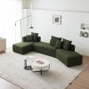 Curved Modular Sectional Sofa for Living Room, Oversized L Shaped Couch with Chaise Lounge Sofa Set, Upholstered Sofa with 3 Back Pillows & 2 Throw Pi