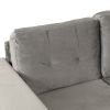 105" Modern Sectional Sofa with Storage Ottoman, L-Shape Couch with 2 Pillows and Cup Holder,Sectional Sofa with Reversible Chaise for Living Room,Gra
