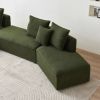 Curved Modular Sectional Sofa for Living Room, Oversized L Shaped Couch with Chaise Lounge Sofa Set, Upholstered Sofa with 3 Back Pillows & 2 Throw Pi