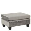 105" Modern Sectional Sofa with Storage Ottoman, L-Shape Couch with 2 Pillows and Cup Holder,Sectional Sofa with Reversible Chaise for Living Room,Gra