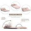 Merax Fabric Foldable Floor Sofa/Bed Adjustable Futon with Two Pillows