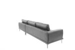 Left Facing Sofa, Right Facing Chaise Sectional Set Antique Grey Breathable Leatherette Sleek Modern 2pc Sectional w Pillows