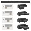 [VIDEO provided] [New] 100.4*64.6" Modern Sectional Sofa,L-shaped Couch Set with 2 Free pillows,4-seat Polyester Fabric Couch Set with Convertible Ott