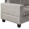 105" Modern Sectional Sofa with Storage Ottoman, L-Shape Couch with 2 Pillows and Cup Holder,Sectional Sofa with Reversible Chaise for Living Room,Gra