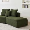 Curved Modular Sectional Sofa for Living Room, Oversized L Shaped Couch with Chaise Lounge Sofa Set, Upholstered Sofa with 3 Back Pillows & 2 Throw Pi