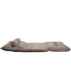 Sofa Bed Adjustable Folding Futon Sofa Video Gaming Sofa Lounge Sofa with Two Pillows AL