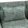 Free-Combined Sectional Sofa 5-seater Modular Couches with Storage Ottoman, 5 Pillows for Living Room, Bedroom, Office, Blue Green
