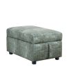 Free-Combined Sectional Sofa 5-seater Modular Couches with Storage Ottoman, 5 Pillows for Living Room, Bedroom, Office, Blue Green