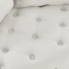 Velvet Upholstered Swivel Chair for Living Room, with Button Tufted Design and Movable Wheels, Including 3 Pillows, Beige