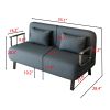 55‚Ä≥ Convertible Chair Bed, Tri-Fold Sofa Bed with Adjustable Backrest & Pillow, Leisure Chaise Lounge Couch with Sturdy Steel Frame for Home & Offic