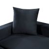[VIDEO provided] [New] 110*85" Modern U Shape Sectional Sofa, Velvet Corner Couch with Lots of Pillows Included,Elegant and functional indoor furnitur