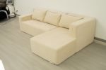 (Video)Compressed Modern Modular Sectional Sofa, L-Shaped Couch Minimalist 2 Pieces Cloud Couch foam Sofa with Pillows for Living Room Apartment, No A