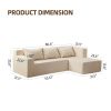 (Video)Compressed Modern Modular Sectional Sofa, L-Shaped Couch Minimalist 2 Pieces Cloud Couch foam Sofa with Pillows for Living Room Apartment, No A