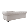 WKS12 Vintage medieval style sofa, white, complete only need to install feet can use it, with 2 throw pillows