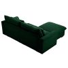 Sectional Sofa Comfy Corduroy Couch for Living Room with Pillows and Round Armrests, Modern Corduroy Sofa Sleeper Deep Couches with Storage Ottoman (G