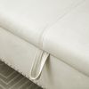 63&quot; Velvet Multifunctional Storage Rectangular Sofa Stool Buttons Tufted Nailhead Trimmed Solid Wood Legs with 1 Pillow; Beige