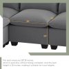 [VIDEO provided][New] 120*93" Modern U Shape Modular Sofa with Storage Ottoman,Luxury 7 Seat Sectional Couch Set with 2 Pillows Included,Freely Combin
