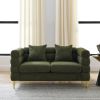 60Inch Oversized 2 Seater Sectional Sofa, Living Room Comfort Fabric Sectional Sofa-Deep Seating Sectional Sofa, Soft Sitting with 2 Pillows for Livin