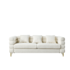 81 Inch Oversized 3 Seater Sectional Sofa, Living Room Comfort Fabric Sectional Sofa - Deep Seating Sectional Sofa, Soft Sitting with 3 Pillows for Li