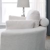 [Video] Welike Swivel Accent Barrel Modern Sofa Lounge Club Big Round Chair with Storage Ottoman TEDDY Fabric for Living Room Hotel with Pillows. *2PC