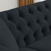 [Video] 80" Chesterfield Sofa Black Velvet for Living Room, 3 Seater Sofa Tufted Couch with Rolled Arms and Nailhead for Living Room, Bedroom, Office,