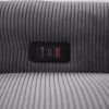 57.48" Pull-out Sofa Bed Convertible Couch 2 Seat Loveseat Sofa Modern Sleeper Sofa with Two Throw Pillows and USB Ports for Living Room, Dark Grey