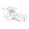 Contemporary White Color Sleeper Sofa Chair Pillow Plush Tufted Seat 1pc Convertible Sofa Sherpa Fabric Couch