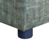 Free-Combined Sectional Sofa 5-seater Modular Couches with Storage Ottoman, 5 Pillows for Living Room, Bedroom, Office, Blue Green