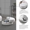 [Video] Welike Swivel Accent Barrel Modern Sofa Lounge Club Big Round Chair with Storage Ottoman TEDDY Fabric for Living Room Hotel with Pillows. *2PC