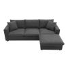 [VIDEO provided] [New] 100.4*64.6" Modern Sectional Sofa,L-shaped Couch Set with 2 Free pillows,4-seat Polyester Fabric Couch Set with Convertible Ott