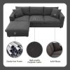 [VIDEO provided] [New] 100.4*64.6" Modern Sectional Sofa,L-shaped Couch Set with 2 Free pillows,4-seat Polyester Fabric Couch Set with Convertible Ott