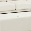 124.8"L-shaped Sofa Convertible Sofa Bed Pull Out Sofa Sleeper with Two Back Pillows, Two USB Ports and Two Power Sockets for Living Room, Beige(Old S