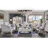 ACME Dresden Sofa w/7 Pillows, Synthetic Leather & Bone White Finish LV02244