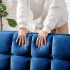 55.1-inch 3-in-1 convertible sofa bed, modern velvet double sofa Futon sofa bed with adjustable back, storage bag and pillow, for living room, bedroom