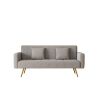 71.7 inch grey teddy fleece sofa bedBring two throw pillows