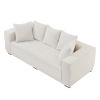 88.97'' Mid Century Modern Upholstered Sofa with 5 Matching Toss Pillows, Including bottom frame,Comfy Couches for Living Room, Bedroom, Apartment and