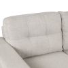105" Modern Sectional Sofa with Storage Ottoman, L-Shape Couch with 2 Pillows and Cup Holder,Sectional Sofa with Reversible Chaise for Living Room,Lig